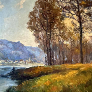 Albert DANDOY (1885-1977): "De Maas bij Houx" in 1940