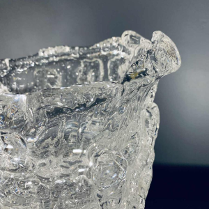 Belangrijke Brutalistische Vaas Rostrato Kleurloos, Type Barovier & Toso MURANO