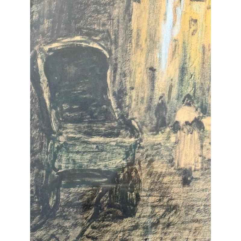 Albert DANDOY (1885-1977): « Namur - Porte Monin rue des Brasseurs » schilderij