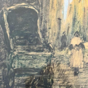 Albert DANDOY (1885-1977): « Namur - Porte Monin rue des Brasseurs » schilderij