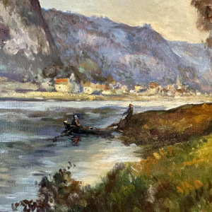 Albert DANDOY (1885-1977): "De Maas bij Houx" in 1940