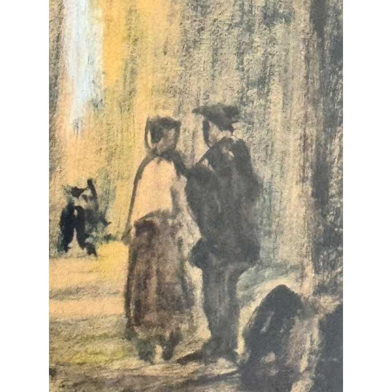 Albert DANDOY (1885-1977): « Namur - Porte Monin rue des Brasseurs » schilderij