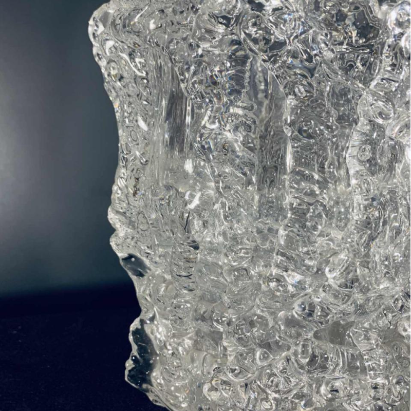 Important Vase Brutaliste Rostrato Incolore, Type Barovier & Toso MURANO, 1970