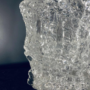 Important Vase Brutaliste Rostrato Incolore, Type Barovier & Toso MURANO, 1970