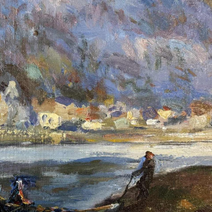 Albert DANDOY (1885-1977): "De Maas bij Houx" in 1940