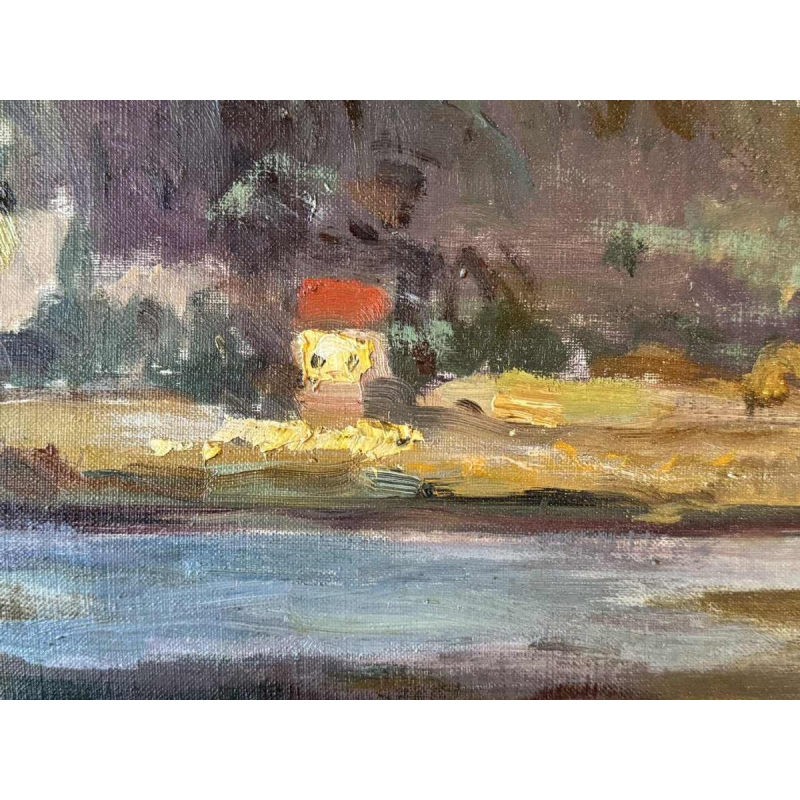 Albert DANDOY (1885-1977): "The Meuse at Houx" in 1940