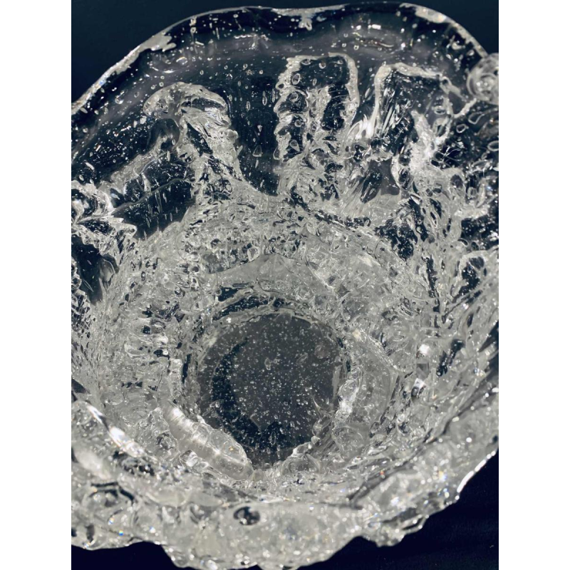 Important Vase Brutaliste Rostrato Incolore, Type Barovier & Toso MURANO, 1970