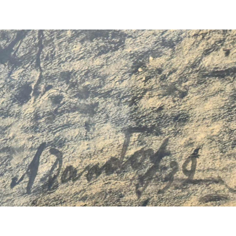 Albert DANDOY (1885-1977): « Namur - Porte Monin rue des Brasseurs » schilderij