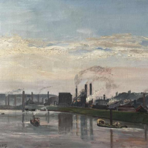 Cécile FRANSOLET (1882-1968): “The Meuse at Flémale - Espérance Longdoz”