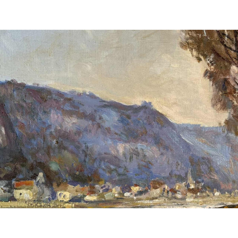 Albert DANDOY (1885-1977): "The Meuse at Houx" in 1940