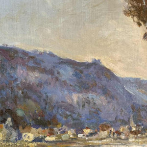 Albert DANDOY (1885-1977): "The Meuse at Houx" in 1940