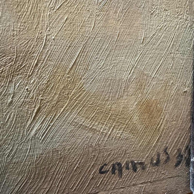 Gustave CAMUS «Vue de Notre-Dame de Paris" Huile sur bois 1939