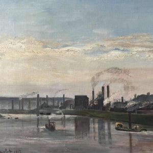 Cécile FRANSOLET (1882-1968): “The Meuse at Flémale - Espérance Longdoz”