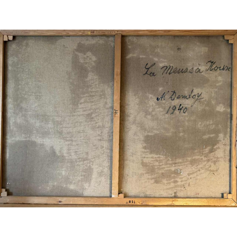 Albert DANDOY (1885-1977): "The Meuse at Houx" in 1940