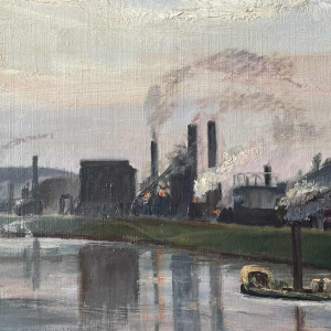 Cécile FRANSOLET (1882-1968): “The Meuse at Flémale - Espérance Longdoz”