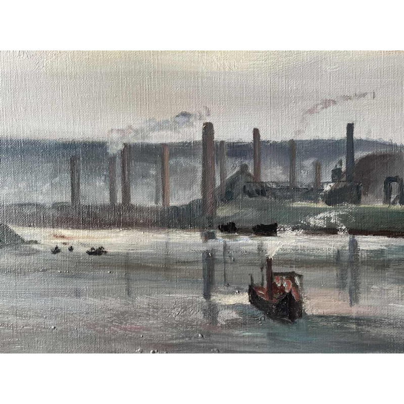 Cécile FRANSOLET (1882-1968): « La Meuse à Flémale - Espérance Longdoz »