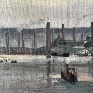 Cécile FRANSOLET (1882-1968): “The Meuse at Flémale - Espérance Longdoz”