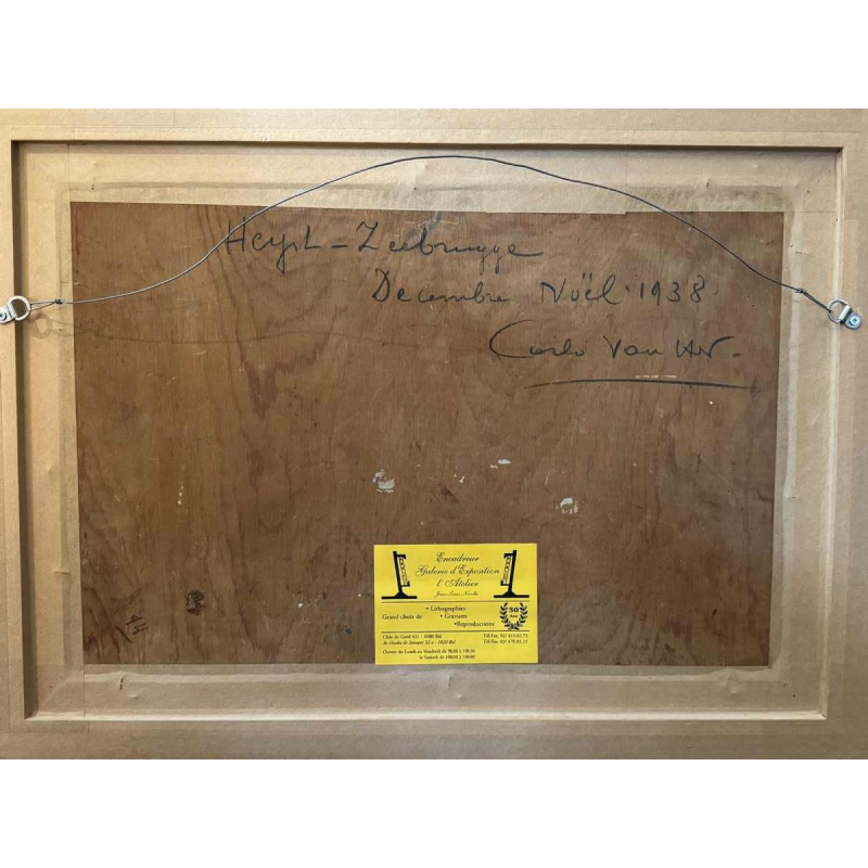 Carlo Van Her (1884-1960): Heyst - Zeebrugge december Kerstmis 1938.