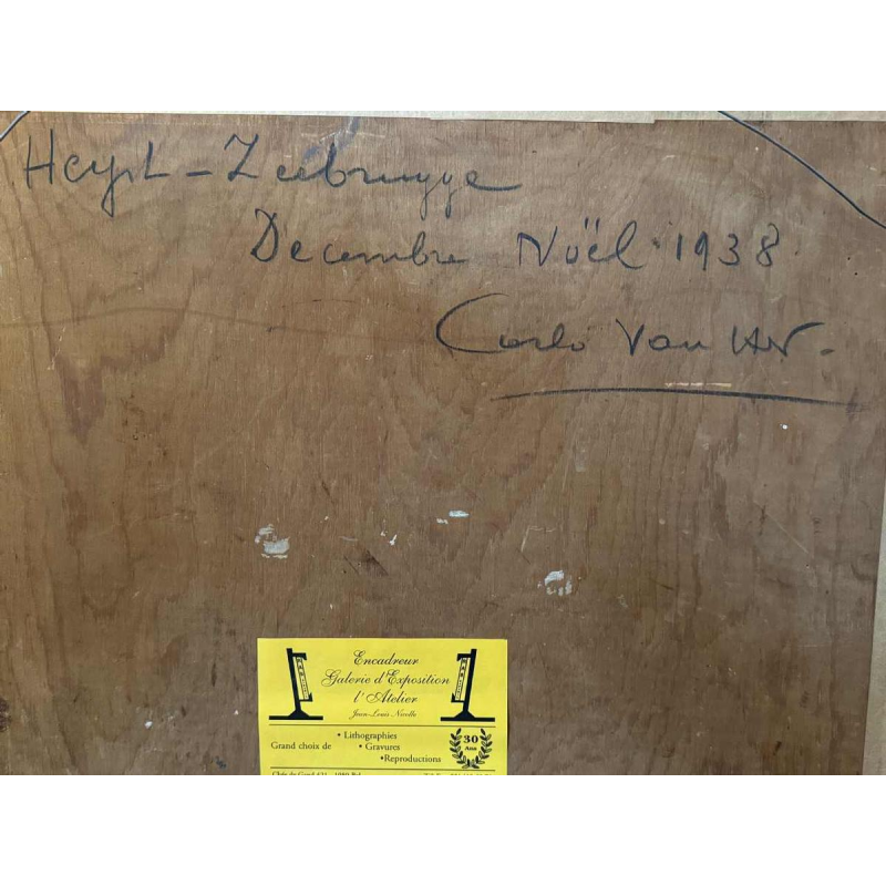 Carlo Van Her (1884-1960): « Heyst - Zeebrugge décembre Noël 1938 »