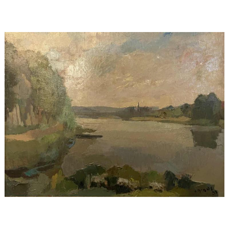 Gustave CAMUS (1914-1984: «  La Semois et le pont de Poupehan »