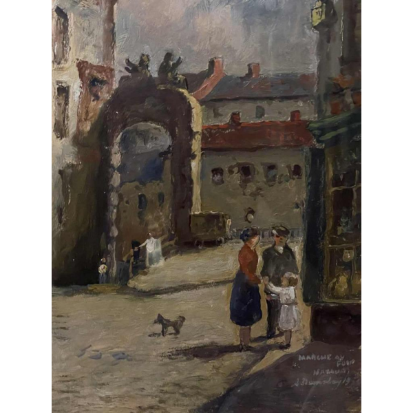 Albert DANDOY (1885-1977): « Namur - Le marché au foin »