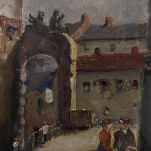 Albert DANDOY (1885-1977): "Namur - Le marché au foin" (Namen - De hooimarkt)