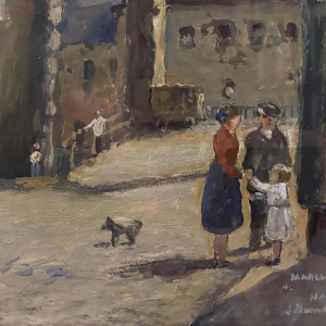 Albert DANDOY (1885-1977): « Namur - Le marché au foin »
