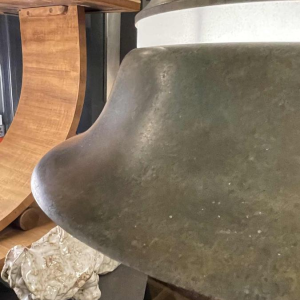 JEAN PERZEL (73cm) Rare Lampe a` poser Art De´co N°516 Bronze Verre Opalin 1936