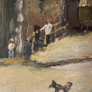 Albert DANDOY (1885-1977): "Namur - Le marché au foin" (Namur - The hay market)