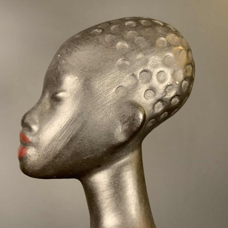 ANZENGRUBER KERAMIK, sculptuur Afrikaanse Naakt Vrouw Watusi Tamtam, keramisch