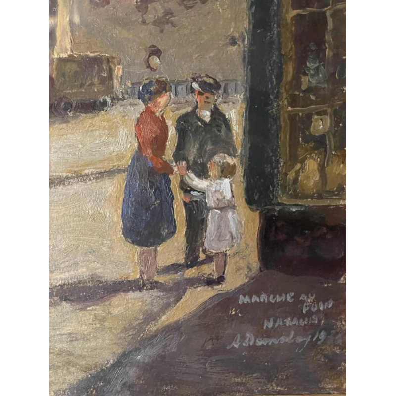 Albert DANDOY (1885-1977): "Namur - Le marché au foin" (Namur - The hay market)