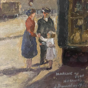 Albert DANDOY (1885-1977): "Namur - Le marché au foin" (Namen - De hooimarkt)