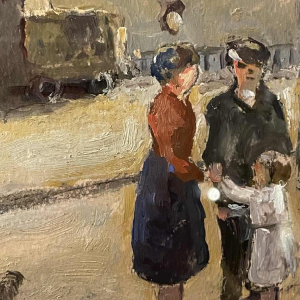 Albert DANDOY (1885-1977): "Namur - Le marché au foin" (Namen - De hooimarkt)