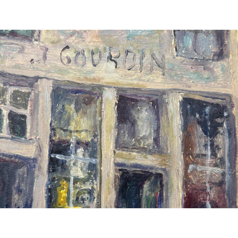 Albert DANDOY : « GOURDIN Haute Marcelle straat Namen » schilderij olie op karton