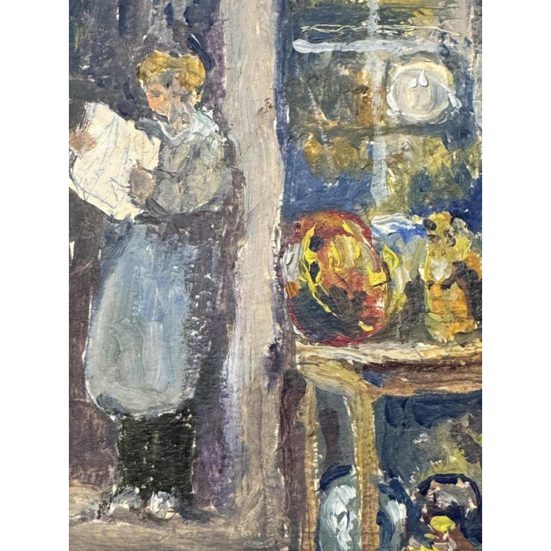 Albert DANDOY : « GOURDIN Haute Marcelle straat Namen » schilderij olie op karton