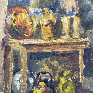 Albert DANDOY : « GOURDIN Haute Marcelle straat Namen » schilderij olie op karton