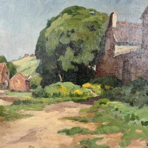 Jean-Baptiste Scoriel "Lentelandschap" olie op doek