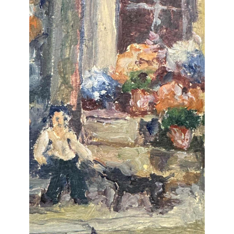 Albert DANDOY : « GOURDIN Haute Marcelle straat Namen » schilderij olie op karton