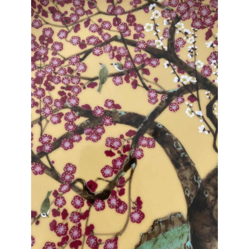 Naoka Nobata voor Franklin Mint, 12 porseleinen borden, vogels en bloemen uit het Verre Oosten