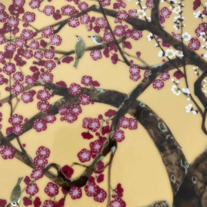 Naoka Nobata pour Franklin Mint, 12 assiettes en porcelaine, oiseaux et fleurs de l'Extrême - Orient