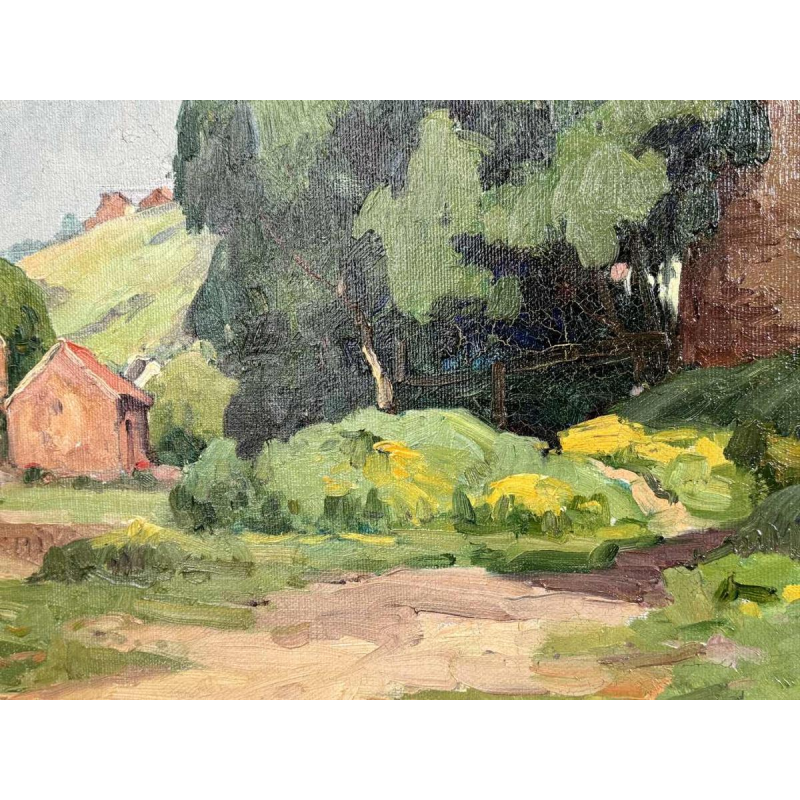 Jean-Baptiste Scoriel "Spring landscape" oil on canvas