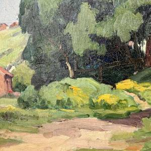 Jean-Baptiste Scoriel "Spring landscape" oil on canvas