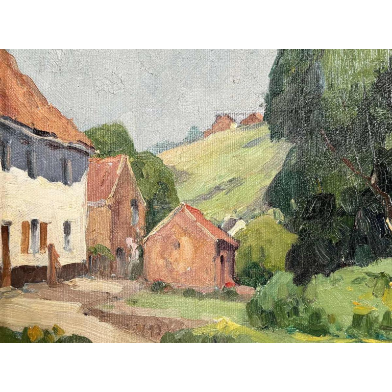 Jean-Baptiste Scoriel "Spring landscape" oil on canvas