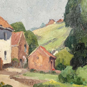 Jean-Baptiste Scoriel "Spring landscape" oil on canvas