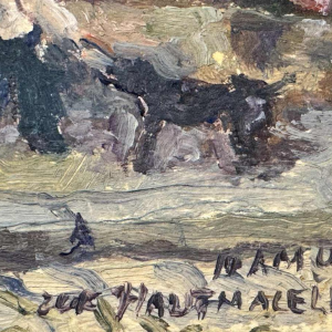 Albert DANDOY : « GOURDIN Haute Marcelle straat Namen » schilderij olie op karton