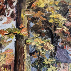 Fernand PONTHIER (1885-1952): « Autumn in Ligneuville » painting oil on canvas, 1931