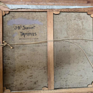 Jean-Baptiste Scoriel "paysage printanier" huile sur toile