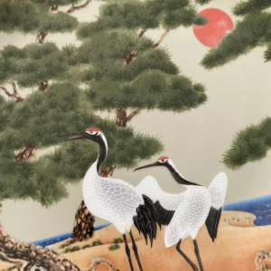 Naoka Nobata pour Franklin Mint, 12 assiettes en porcelaine, oiseaux et fleurs de l'Extrême - Orient