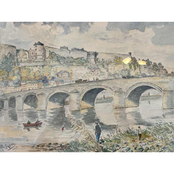 G. JACOBS « Namur - De Jambes-brug en de Citadel » in 1931