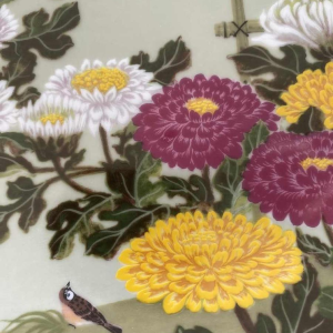 Naoka Nobata pour Franklin Mint, 12 assiettes en porcelaine, oiseaux et fleurs de l'Extrême - Orient